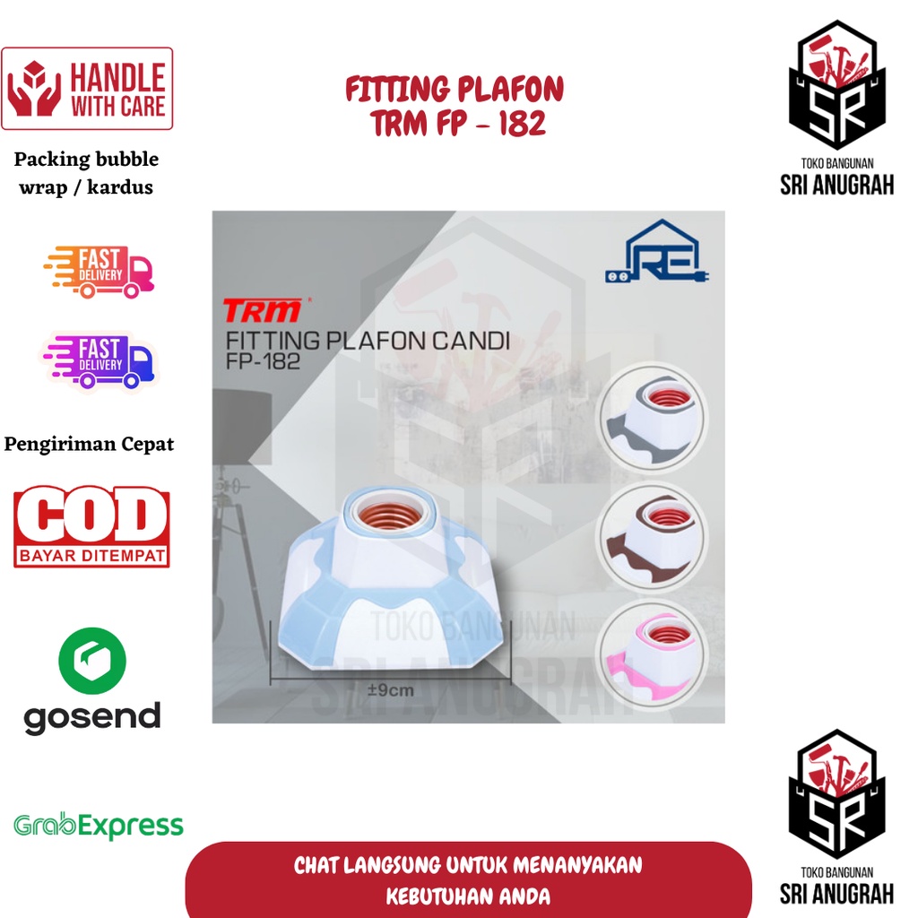 Fitting Plafon Fitting Lampu Rumah TRM Tipe 182