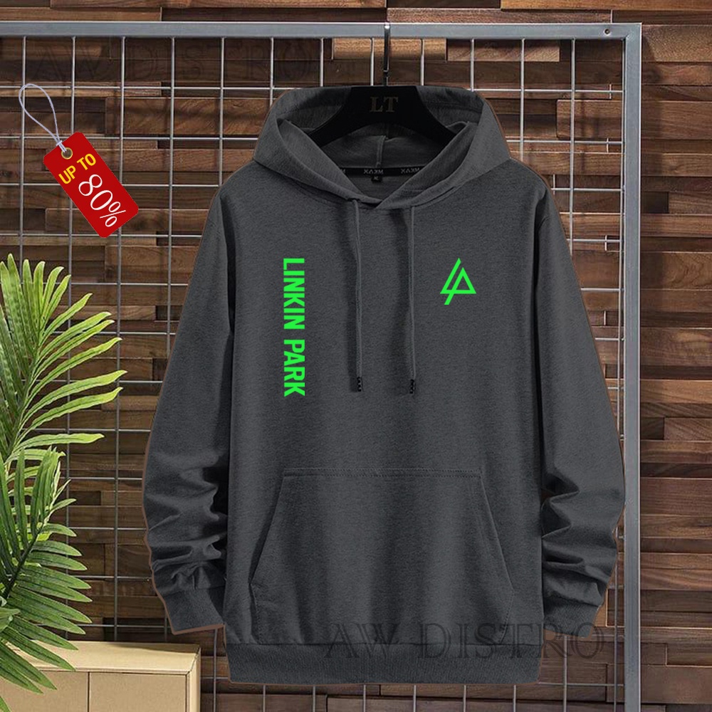 COD Promo Termurah Sweater Hoodie Modern LP KIRKA Text Neon Premium Quality