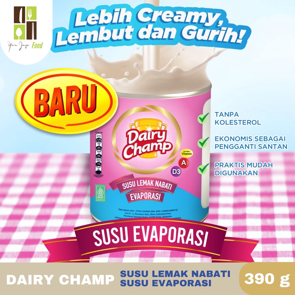 Dairy Champ Susu Evaporasi/ Susu Lemak Nabati 390g