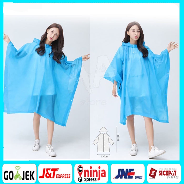 BBS Jas Hujan EVA / Poncho Bahan Vinyl Pria Wanita Dewasa / JAS HUJAN