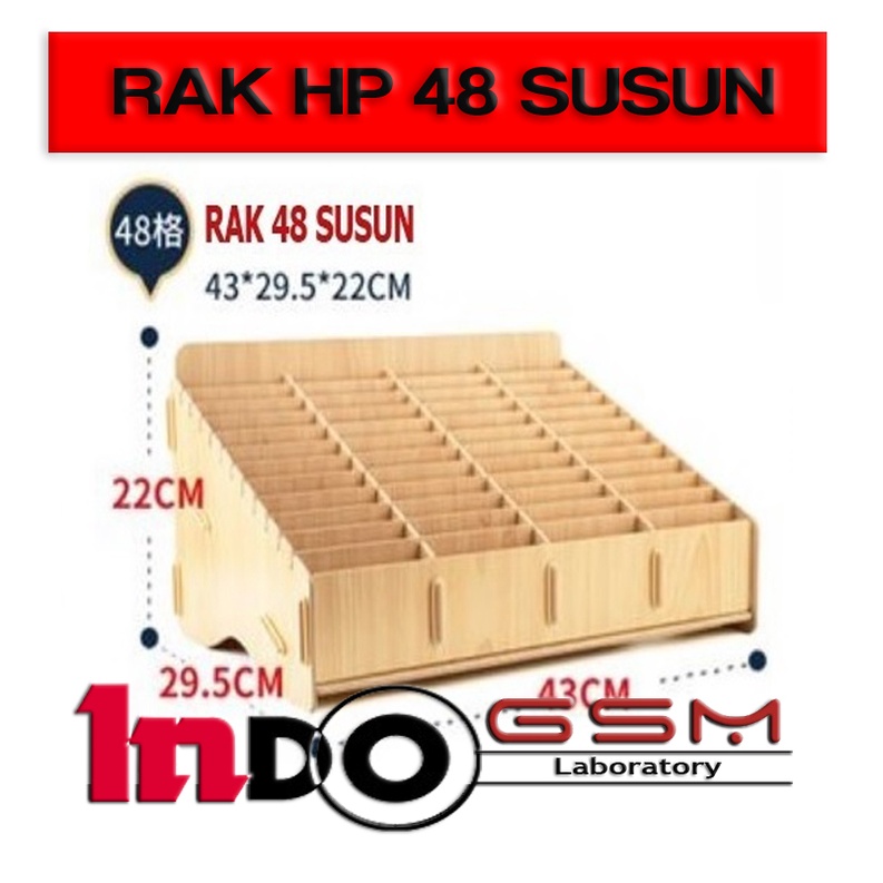Rak HP 48 Susun Rak Kayu Serbaguna Penyimpanan Sparepart Rak HP 12 Susun 24 Susun 36 Susun 48 Susun 