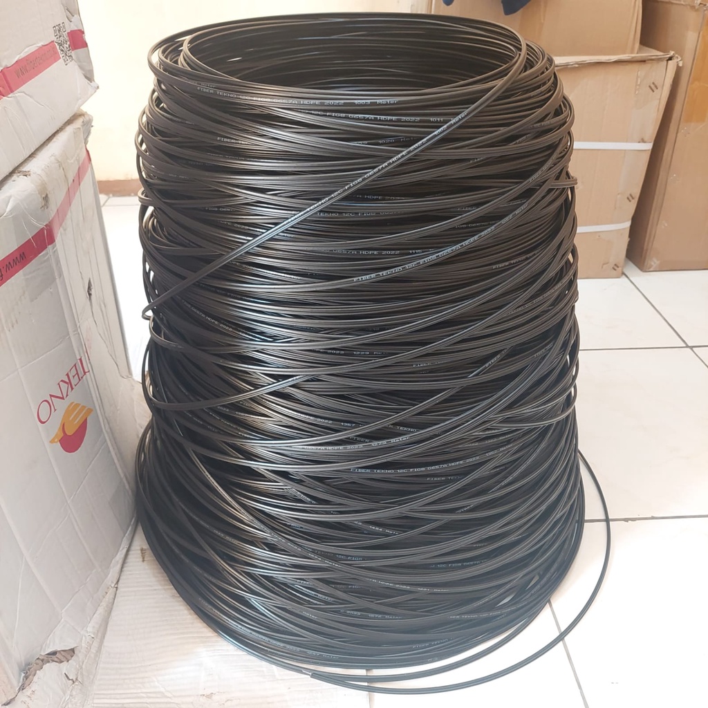 KU Mini 12 Core Fig 8 /Kabel FO Bulat 12 Core Fig8 1000M Eceran/Meteran