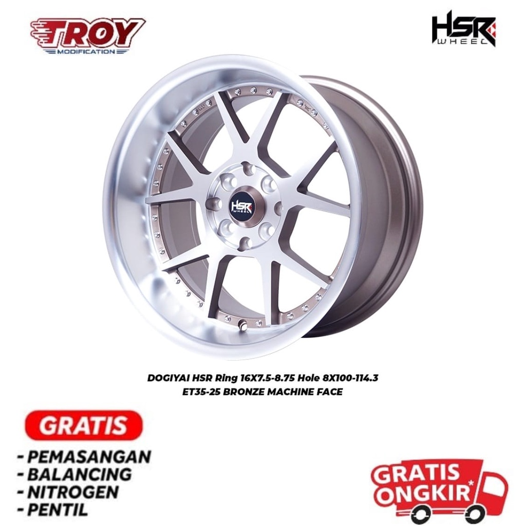 Velg Celong R16 Terbaru HSR DOGIYAI r16 Avanza,Sigra,Calya,Brio,Yaris, | Free Ongkir