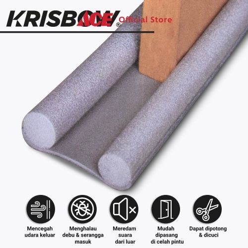 Krisbow Penutup Celah Lubang Bawah Pintu Foam Door Seal Penahan Angin