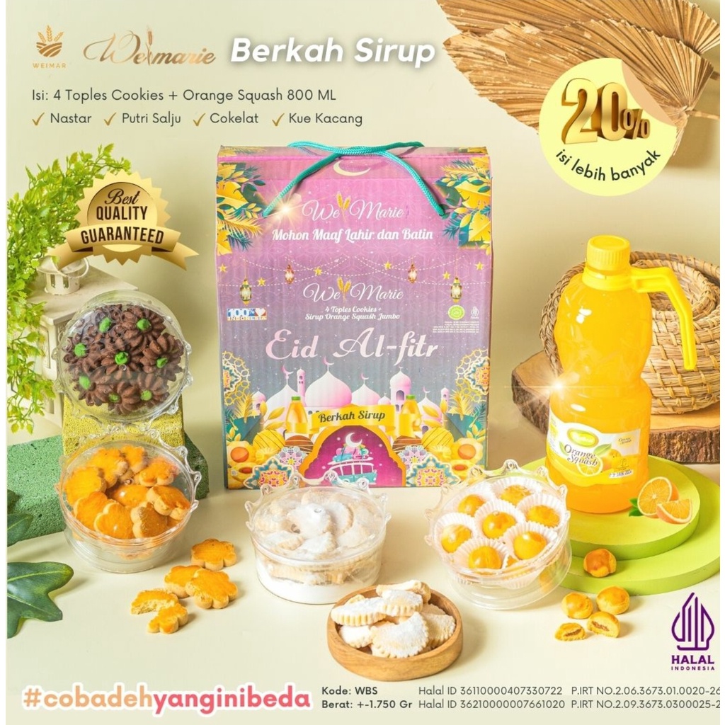 

WEIMAR BERKAH SIRUP PAKET KUE KERING + SIRUP WEIMARIE PARCEL HAMPERS THR IDUL FITRI EID MUBARAK RAMADAN LEBARAN GROSIR READY