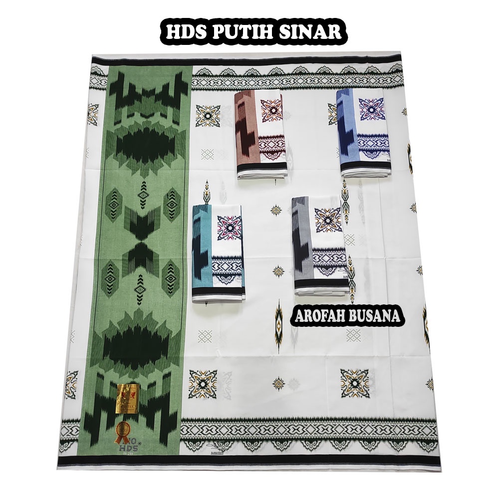 SARUNG HDS PUTIH MOTIF SINAR