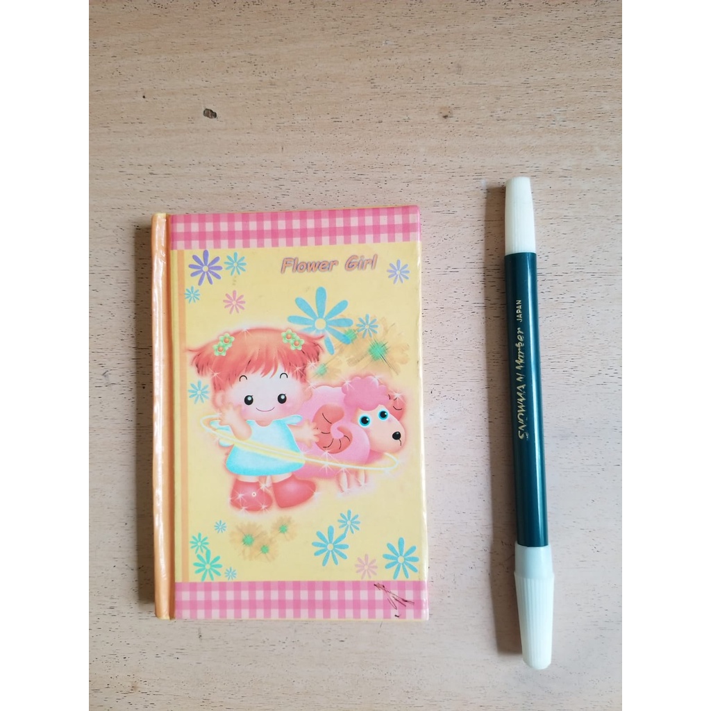 

buku notes diary isi kertas berwarna FLOWER GIRL