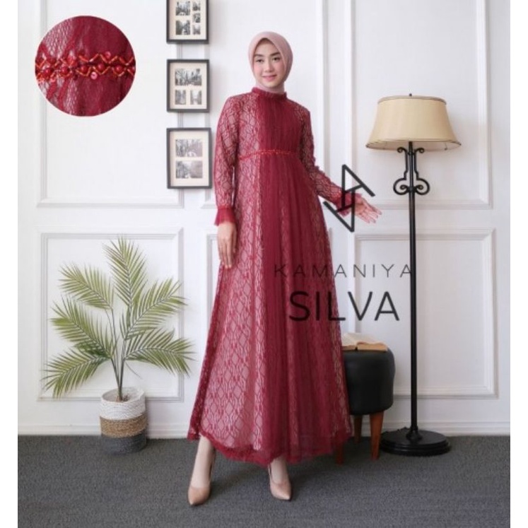 NEW ARIVAL || Gamis kamaniya Silvi || gamis butik || gamis mewah || gamis pesta || gamis terbaru || 