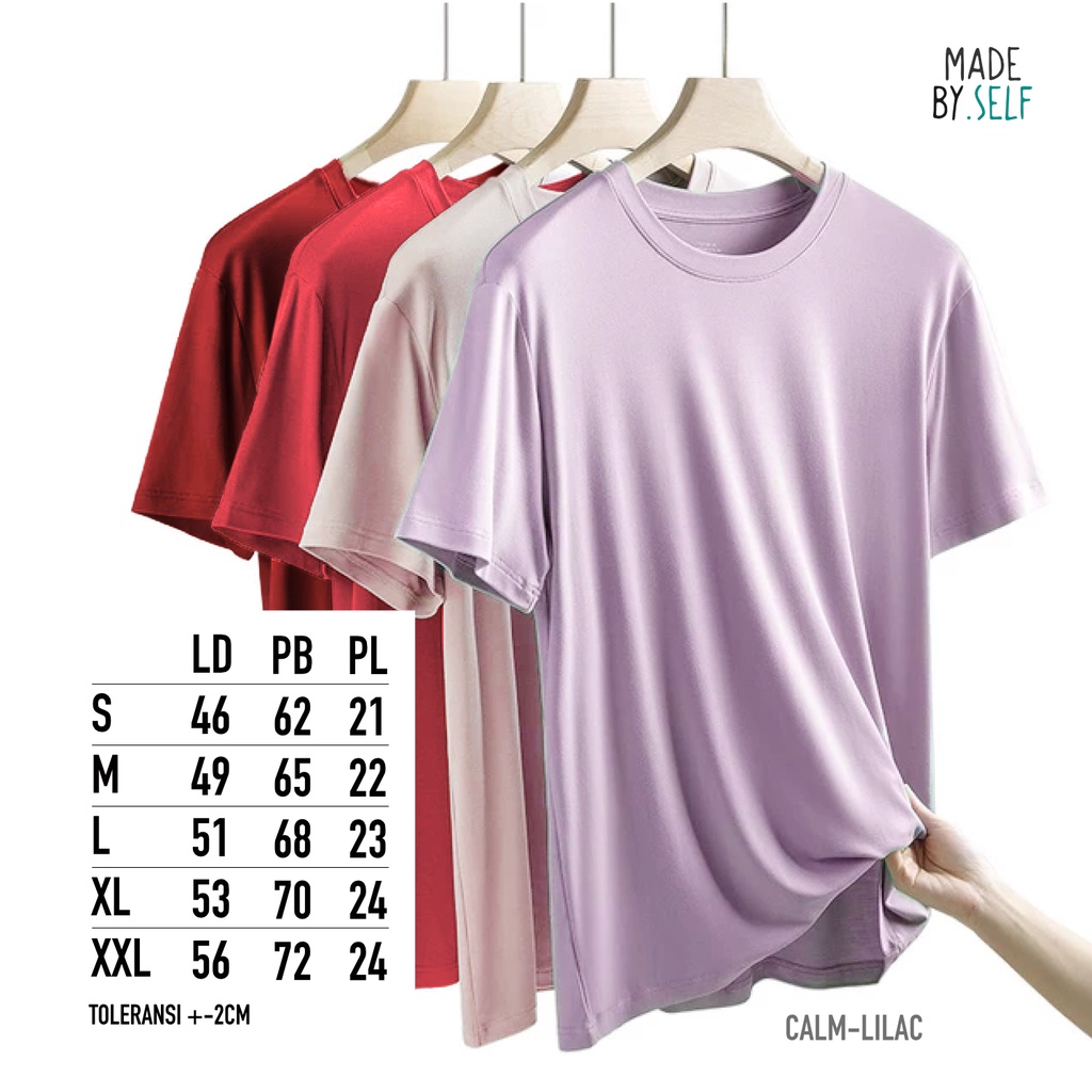 Kaos Polos S XXL COOLSOFT COTTON BAMBOO 100% Ringspun Katun Bambu Reaktif 30