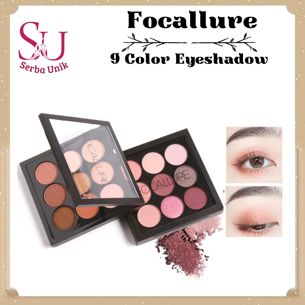 Focallure 9 Colors Eyeshadow Palette Mata Eyeshadow 9 Warna