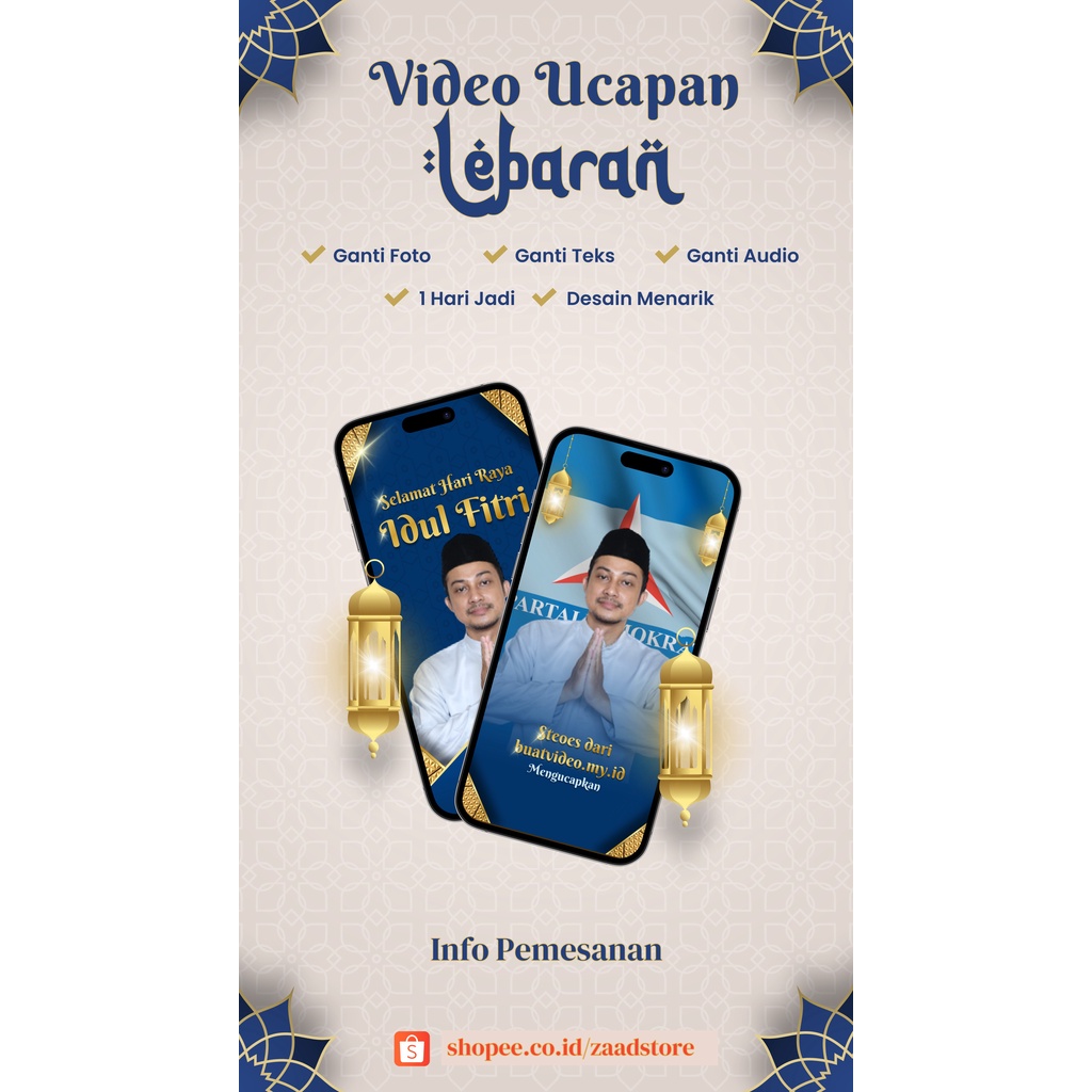 Ucapan Lebaran Video Caleg Partai 2024