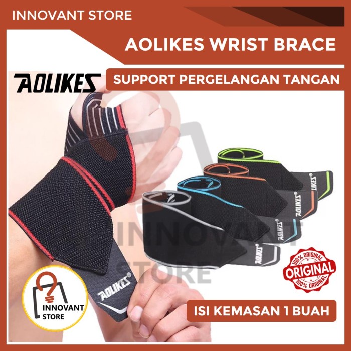 Wrist Band Aolikes 1540 Strap Gym Deker Support Pergelangan Tangan