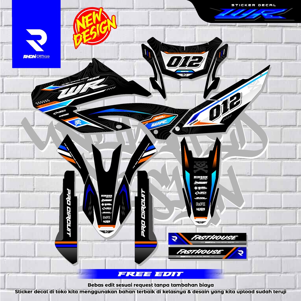 STICKER DECAL YAMAHA WR 155 - DECAL WR 155 - STICKER DECAL WR 155 - DECAL YAMAHA - STRIPING YAMAHA W