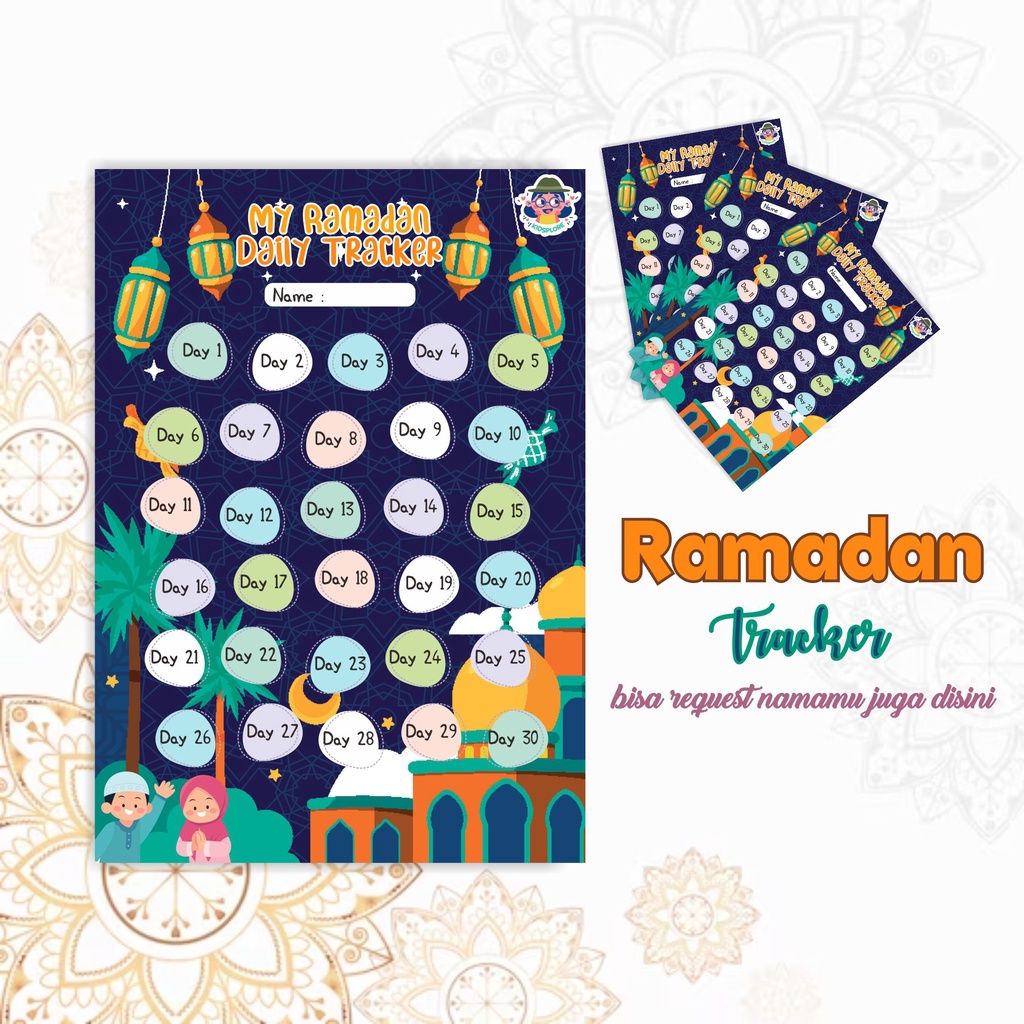 

Ramadhan Tracker / Wall Planner A4 kecil A3 besar / Puasa / Habbit Track Ramadan / Chacklist Aktivitas / Poster Dinding Sekolah