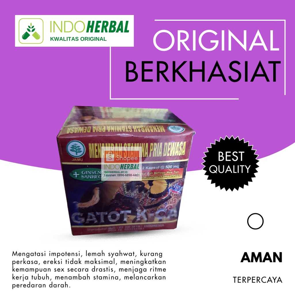 Suplemen Pria Gatot Kaca Kapsul Original Herbal