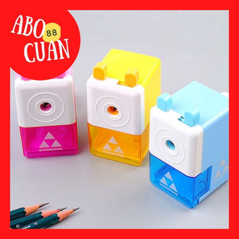 

[COD] Rautan Pensil Mekanik Putar Pencil Sharpener Auto Feed Serutan Putar Pisau Tajam Lucu Murah