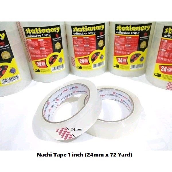

ISOLASI / SELOTIP BENING 24 MM/NACHI 24 MM / SOLASI TRANSPARAN BENING / TAPE 24 MM BENING