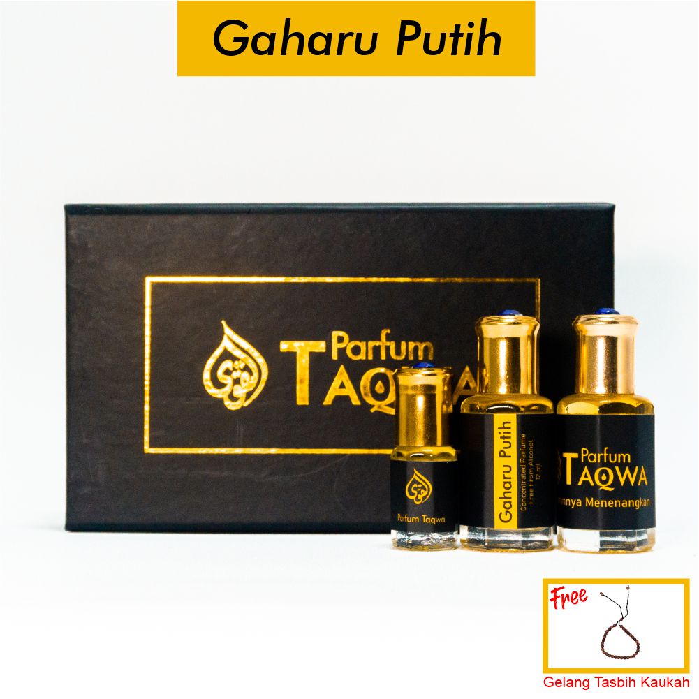 {Beli 1 Gratis 2} Parfum Taqwa Gaharu Putih | Parfum Sholat Minyak Gaharu Putih 12 ml Non Alcohol