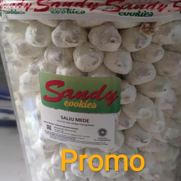 

Salju Mede kue kering Sandy Logo Hijau Toples besar