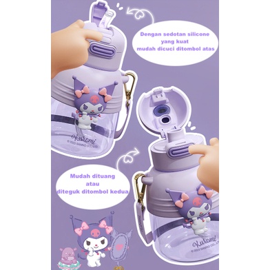 SANRIO WATERBOTTLES DUAL CAPS botol air anak dua fungsi 850ml DM2181