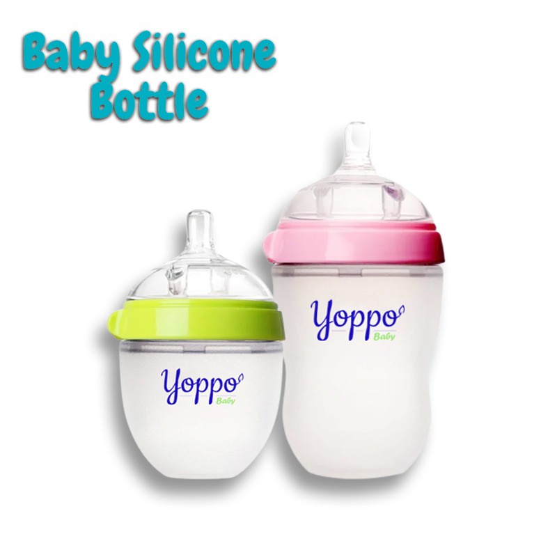 Yoppo Baby Botol susu Silikon / Botol susu bayi Silikon BPA free