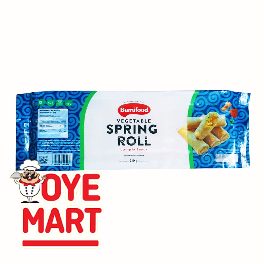 BUMIFOOD VEGETABLE SPRING ROLL 210GR LUMPIA SAYUR