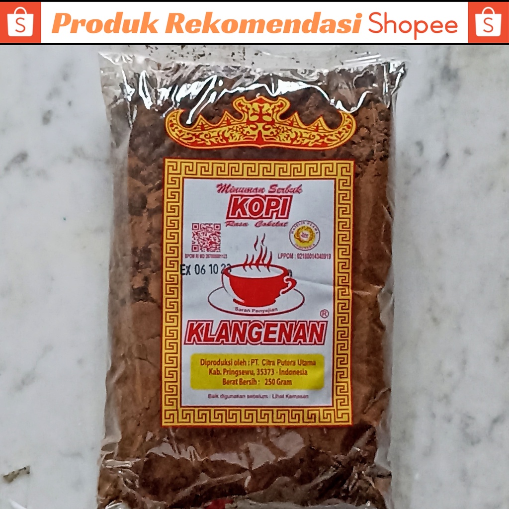 Kopi Klangenan Asli Pringsewu Lampung Kemasan 250 Gram - Kopi Bubuk Lampung Asli / Kopi Robusta Lampung