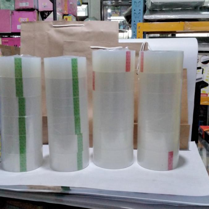 

Produk Terbaik] Plakban OPP GoldTape transparand & cream kor merah 100yard
