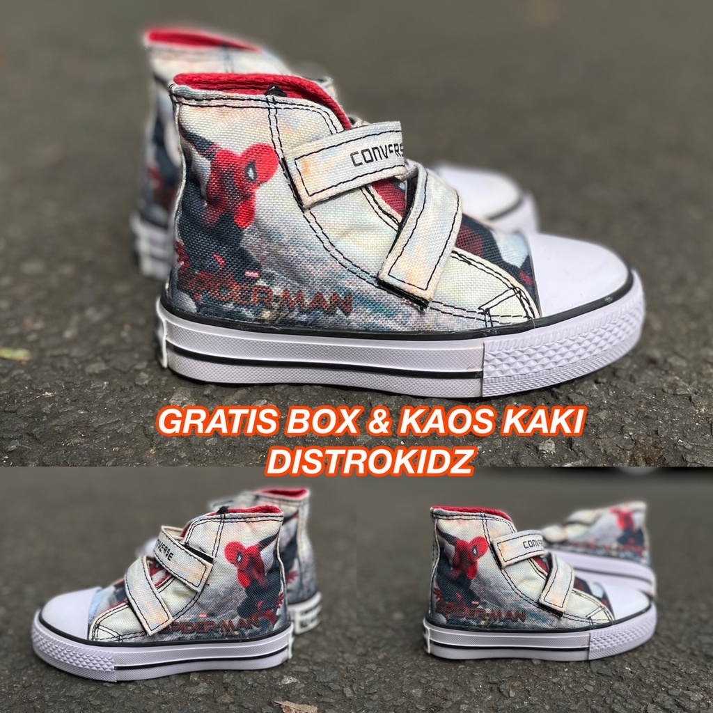 Sepatu anak converse spiderman sepatu anak anak cowo spiderman kids