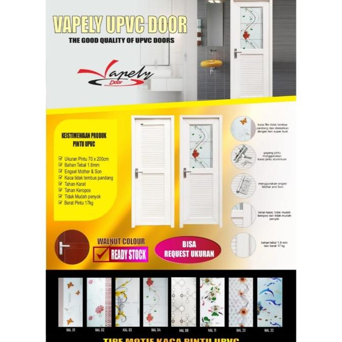 {{{{{{] PINTU PVC TEBAL KAMAR MANDI IMPORT VAPELY PUTIH