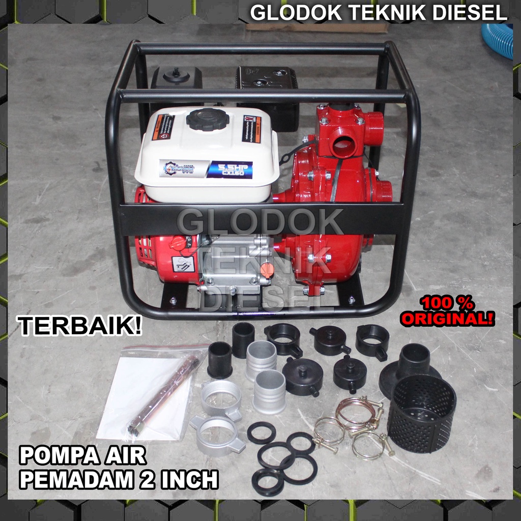 Pompa Air Pemadam Kebakaran 2 Inch Gasoline Waterpump Alkon Bensin ORIGINAL TERBAIK