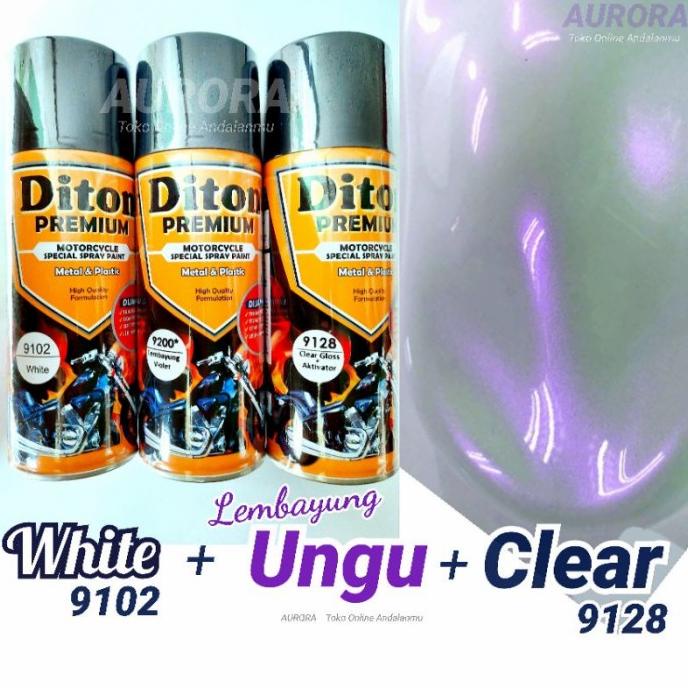 {{{{{{] PAKET Diton Premium Putih White 9102 + Lembayung Violet 9200* + Clear