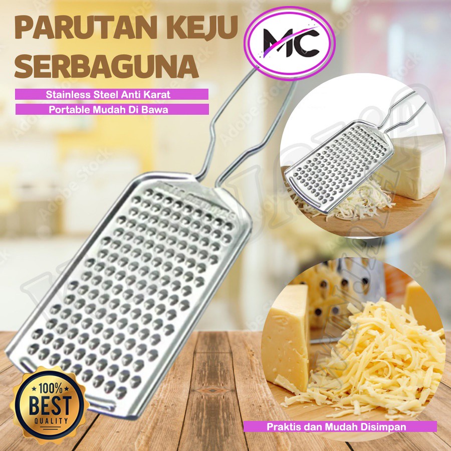 Parutan Keju Stainless Serbaguna Alat Parut Coklat Multifungsi Pemarut Wortel Food Grade