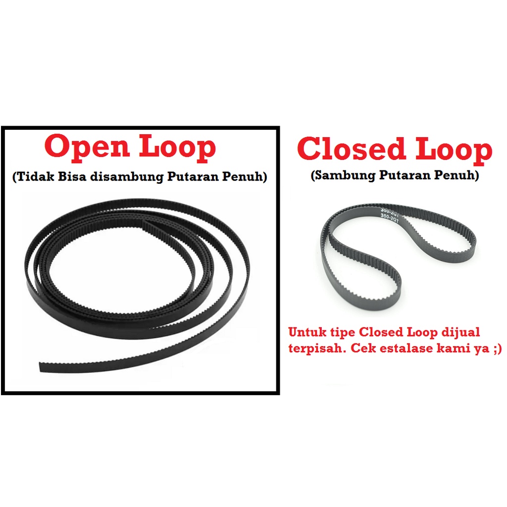 [HAEBOT] GT2 Timing Belt 6mm PU Steel Core 100mm W6 10cm Pitch 2mm CNC 3D Printer Mekanik Karet Rantai XL Gerak Open Loop