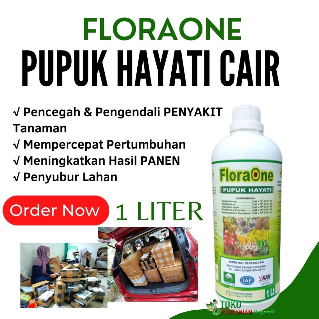 Pupuk FLORAONE DEKOMPOSER alami tercepat, Pupuk Fungisida Hayati Cair Hormon Pertumbuhan Tanaman Ant