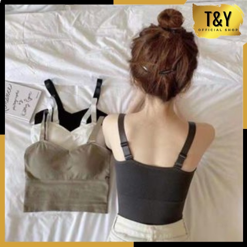 T&amp;Y TANKTOP BRA FASHION 6428 BRA GYM OLAHRAGA PUSH UP BRA WANITA TANPA KAWAT ELASTIS SEXY IMPORT