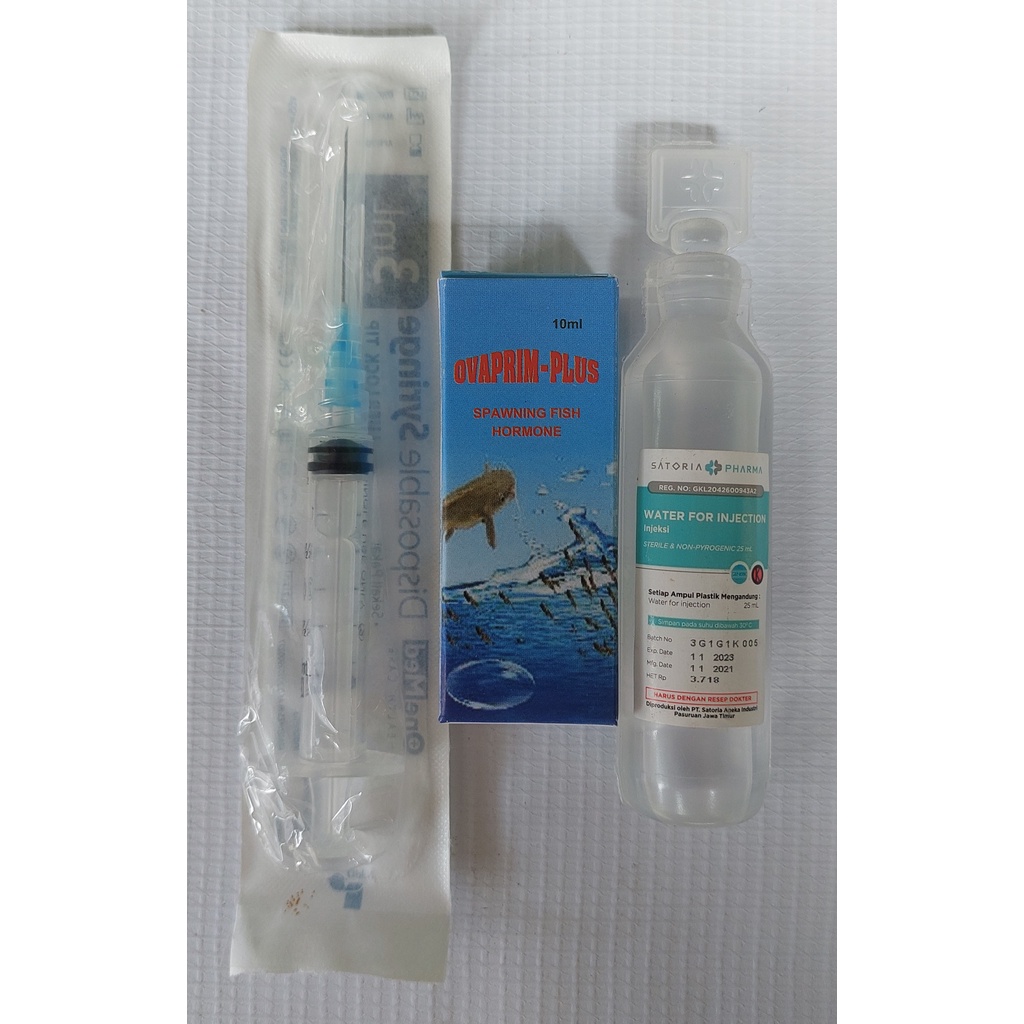 Paket lengkap Ovaprim-Plus penambah hormon ikan 10ml bukan ovagold ovulin ovaspec syndel