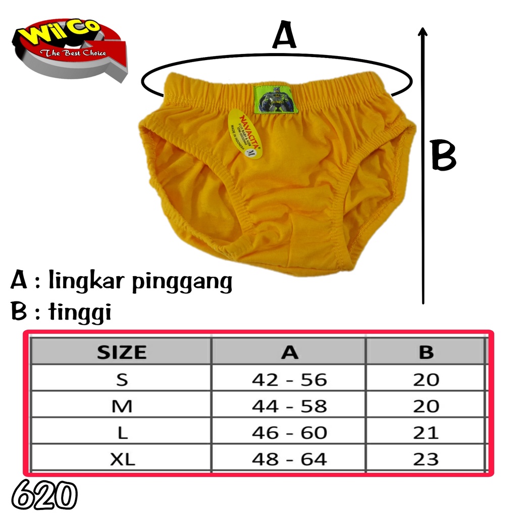 K620 - (Harga 1Pcs) CELANA DALAM ANAK PAKAIAN DALAM ANAK COWOK SIZE (S sampai L)