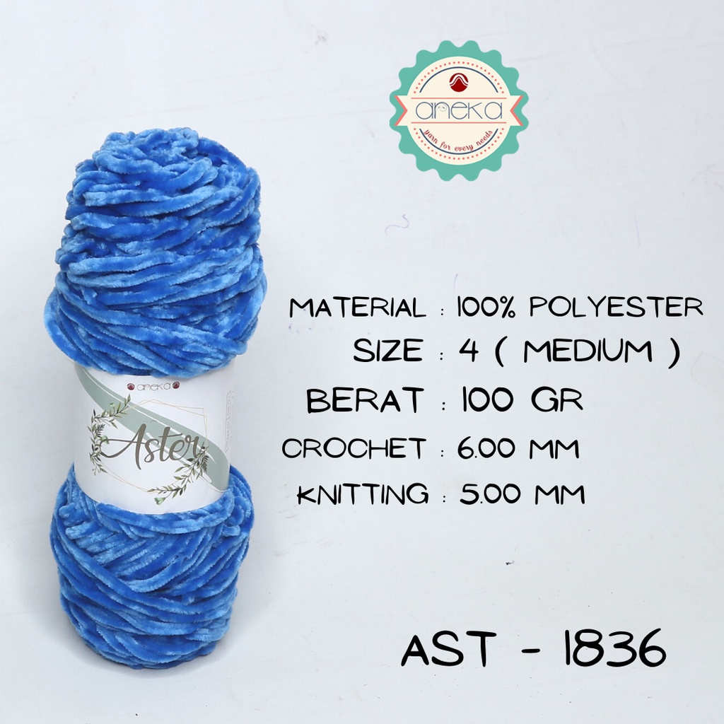 Benang Rajut Bludru Aster / Velvet Knitting Yarn 1836