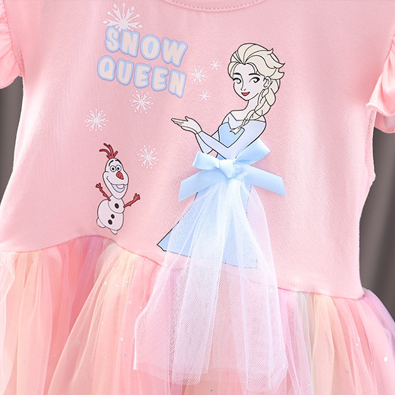 1-8Thn Cantik Frozen Baby Princess Party Dress Elsa Gaun Anak Perempuan