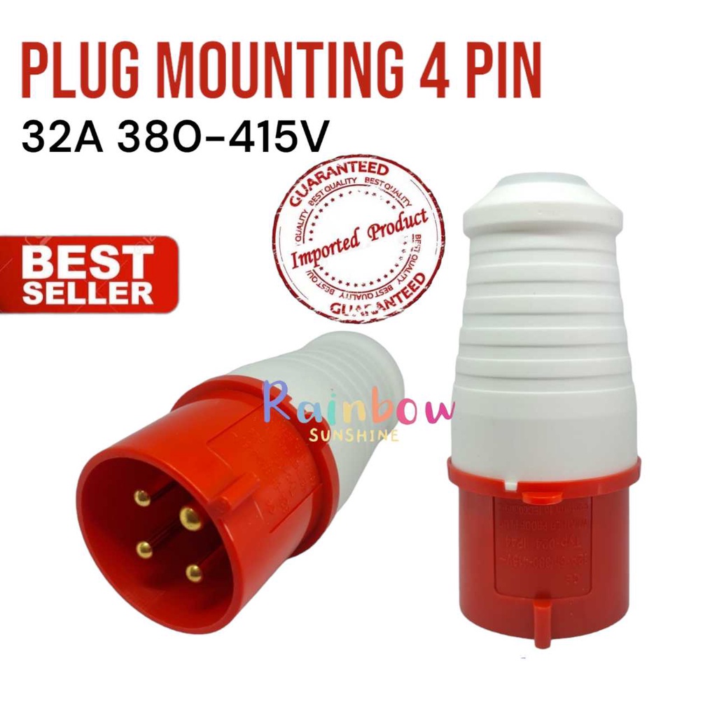 Plug Mounting Male Steker 4P 32A 024 Waterproof Steker Plug Mounting