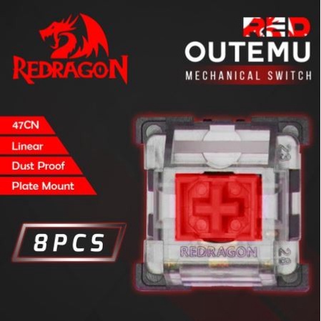 Switch mechanical redragon outemu 8pcs dustproof linear red black blue brown roms-dp bk rd bl br