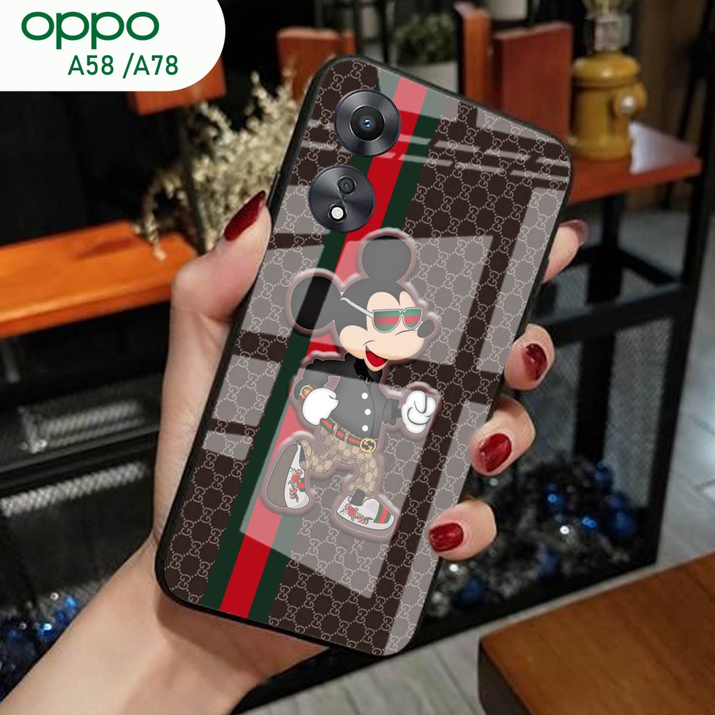 (S37) Case  Glass OPPO A58 A78 - casing Terbaru handphone - OPPO A58 A78  - pelindung handphone - OP