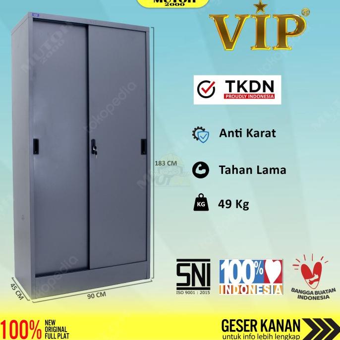 

New Sale Lemari Arsip Lemari Besi Pintu Sliding Geser Vip V-603 - Ambil Ditoko Limited Edition