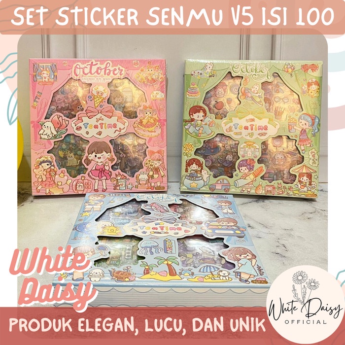 

Terlaris Sticker Set Premium Senmu V5 Tea Time Isi 100 Pack Magic Motif Imut