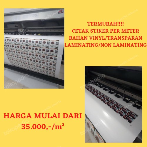 

Terlaris Cetak Stiker Vinyl/Transparan Permeter / Meteran