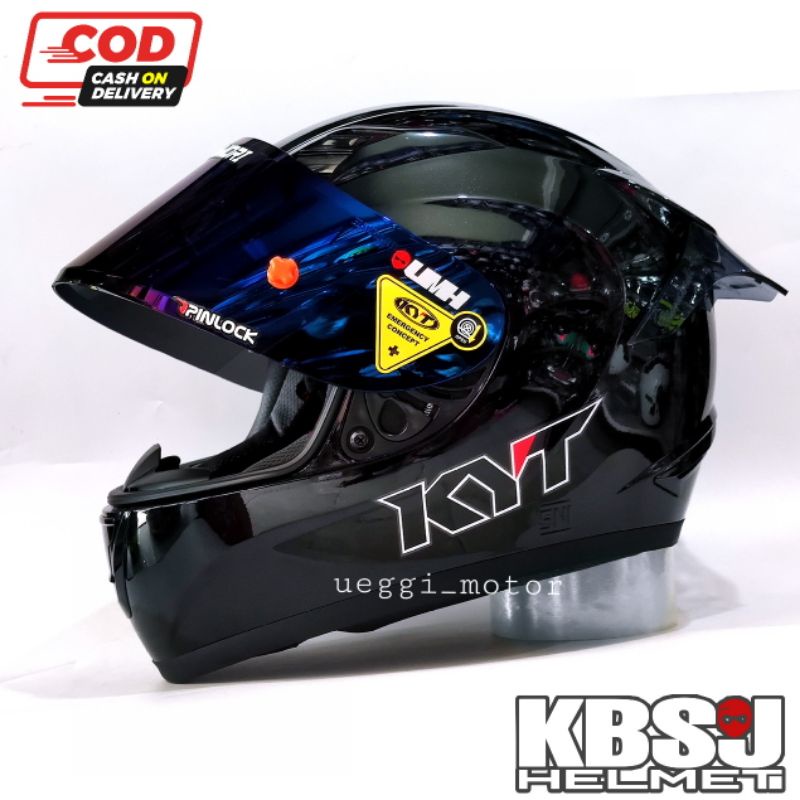 Helm Paket Ganteng Kyt R10 Black Glosy
