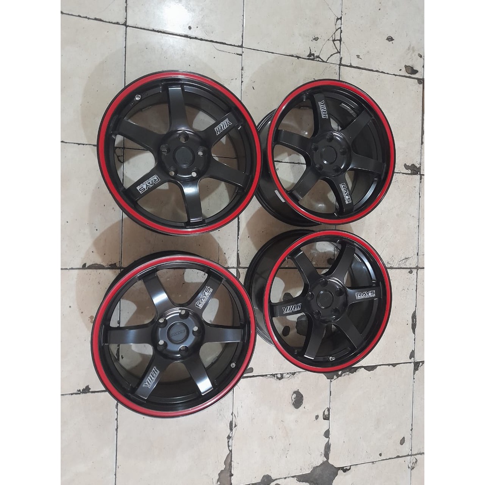 Velg Mobil Bekas Racing Ring 17 Lubang 5 TE37 R17X7,5 5X114,3 ET32