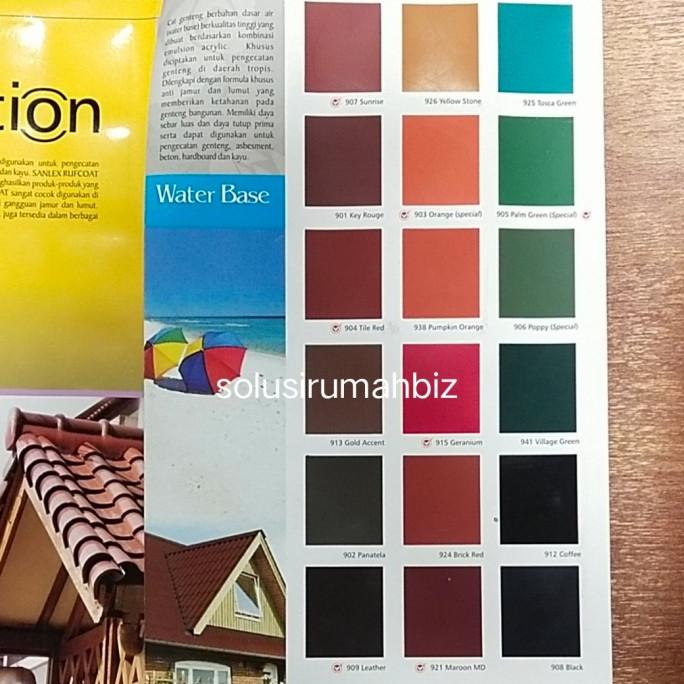 """] cat genteng 4kg sanlex rufcoat 4 kg galon cat pelapis atap warna pilih