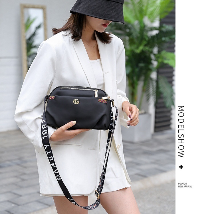 TAS SELEMPANG WANITA KOREA IMPORT SLING BAG KEKINIAN CEWEK ANTI AIR SHOULDER BAHU CASUAL LUCU MURAH HITAM VIATINE BRANDED BATAM TA771B5 PREMIUM REMAJA FASHION SIMPLE